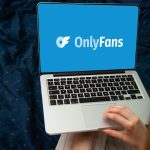 OnlyFans logo on a laptop's screen.