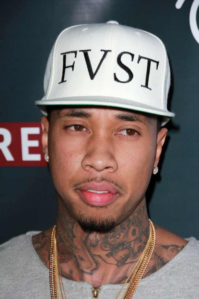 Tyga at the Live Perfomances from "Furious 7" Soundtrack at the REVOLT Live Studios.