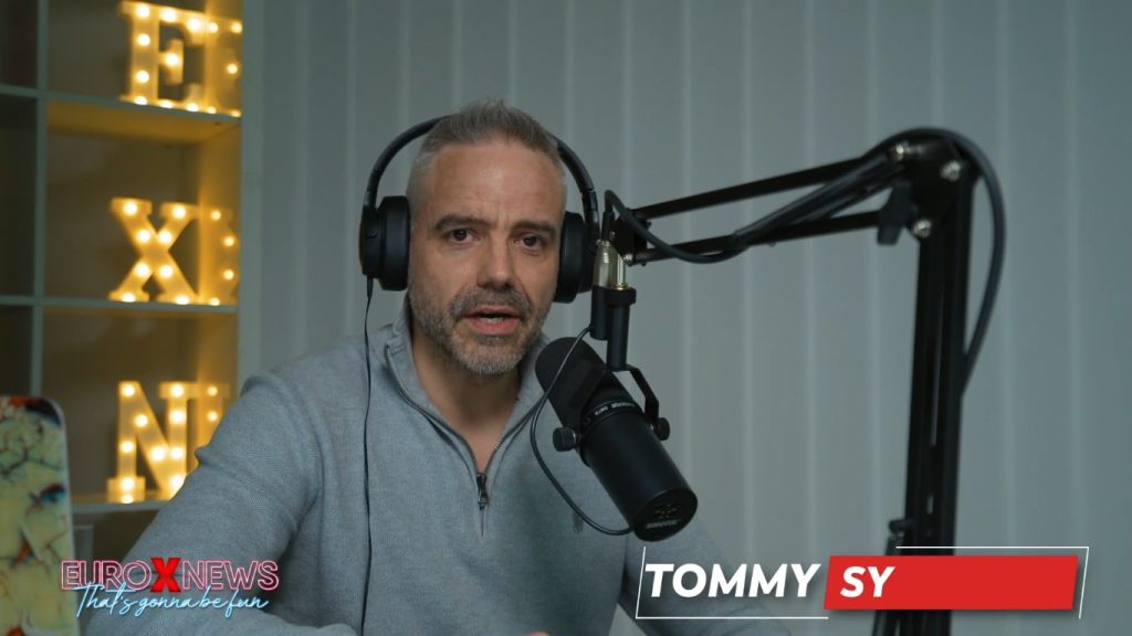 Tommy Sy hosting Mia Split on Euro X News.