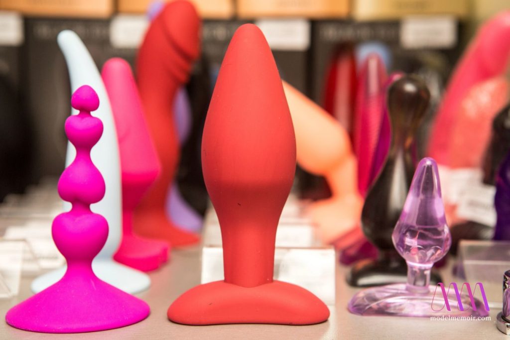 Sex toys on display in the store.