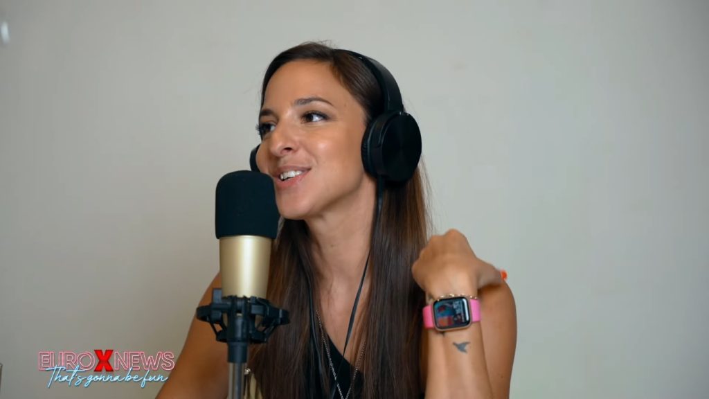 Amirah Adara laughing during interview podcast