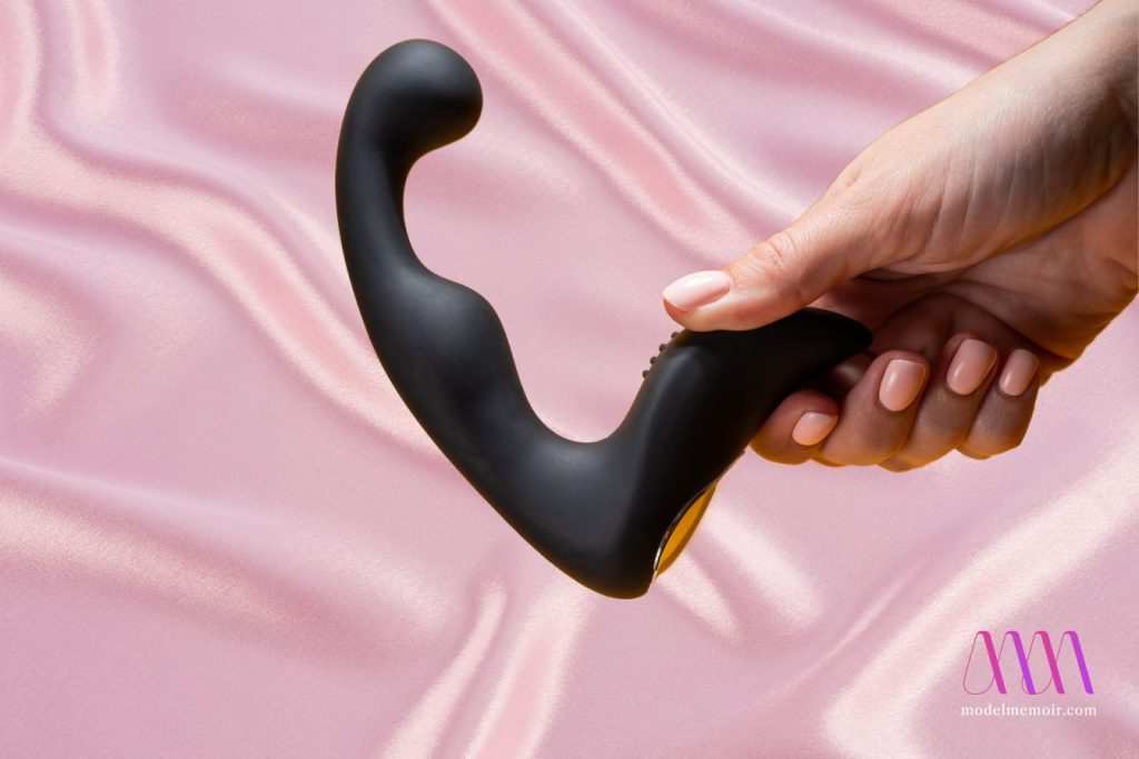 Step-by-step guide on how to safely insert a prostate massager.